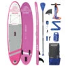AQUAPLANET Kit De Planche à Pagaie Gonflable Pour Kayak - Rockit, Rose -Aventure Aquatique Soldes aquaplanet kit de planche a pagaie gonflable pour kayak rockit rose