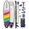 AQUAPLANET Kit Paddle Gonflable - Max Arc-en-ciel -Aventure Aquatique Soldes aquaplanet kit paddle gonflable max arc en ciel