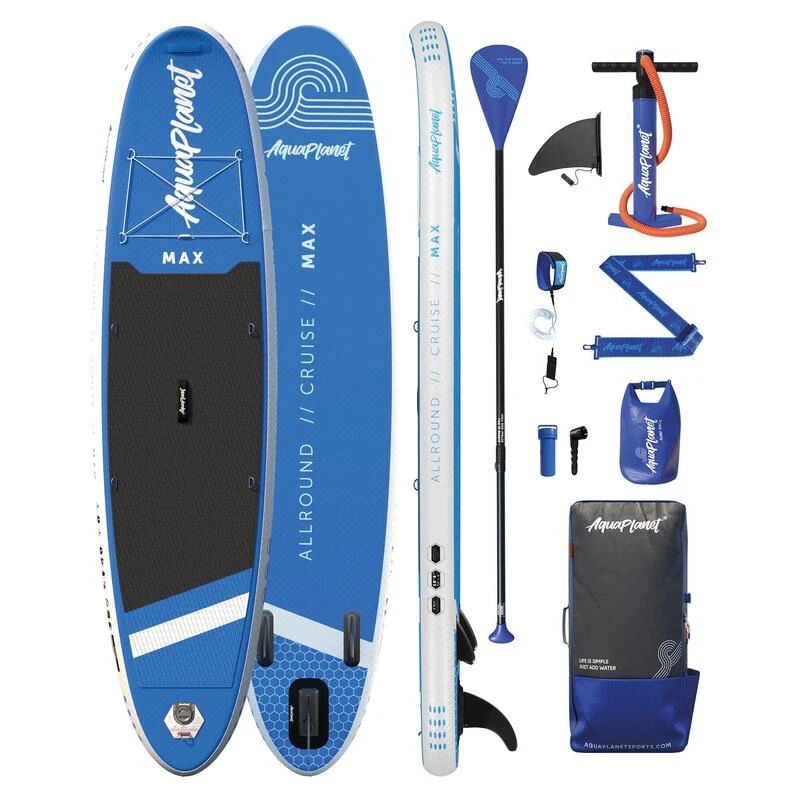 AQUAPLANET Kit Paddle Gonflable - Max Bleu 3 AQUAPLANET Kit Paddle Gonflable - Max Bleu