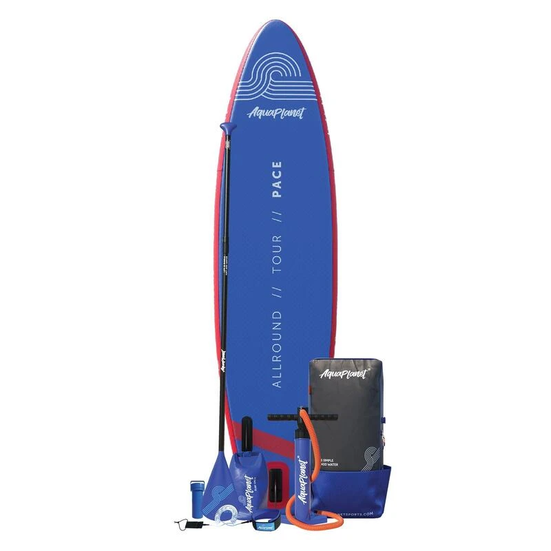 AQUAPLANET Kit Stand Up Paddle Gonflable - Pace Rouge Et Bleu 5 AQUAPLANET Kit Stand Up Paddle Gonflable - Pace Rouge Et Bleu – Image 3