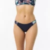 Bas De Maillot De Bain Femme Culotte Roxy Uni Avec Empiècement Floral -Aventure Aquatique Soldes bas de maillot de bain femme culotte roxy uni avec empiecement floral