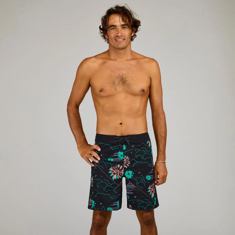 Boardshort Surf 500 19" PARADISE BLACK 12 Boardshort Surf 500 19" PARADISE BLACK – Image 10