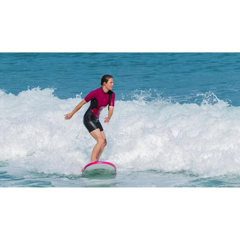 Tribord Combinaison Surf Shorty 100 Néoprène Femme Violet 4 Tribord Combinaison Surf Shorty 100 Néoprène Femme Violet – Image 2