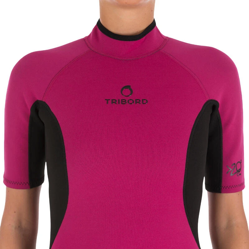 Tribord Combinaison Surf Shorty 100 Néoprène Femme Violet 11 Tribord Combinaison Surf Shorty 100 Néoprène Femme Violet – Image 9