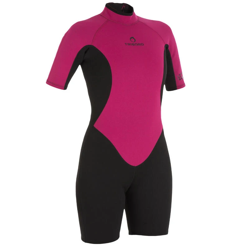 Tribord Combinaison Surf Shorty 100 Néoprène Femme Violet 3 Tribord Combinaison Surf Shorty 100 Néoprène Femme Violet