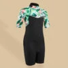 COMBINAISON SURF SHORTY 500 NEOPRENE 1.5MM FILLE NOIRE TIARE -Aventure Aquatique Soldes combinaison surf shorty 500 neoprene 15mm fille noire tiare