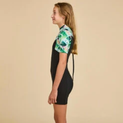 COMBINAISON SURF SHORTY 500 NEOPRENE 1.5MM FILLE NOIRE TIARE -Aventure Aquatique Soldes combinaison surf shorty 500 neoprene 15mm fille noire tiare 8