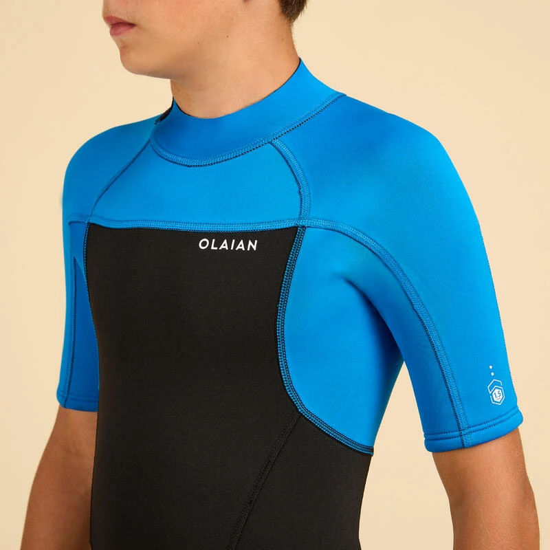 COMBINAISON SURF SHORTY 500 NEOPRENE 1.5MM GARCON BLEUE NOIRE 5 COMBINAISON SURF SHORTY 500 NEOPRENE 1.5MM GARCON BLEUE NOIRE – Image 3