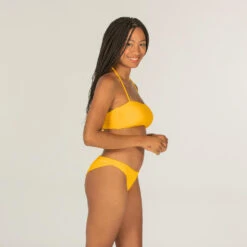 HAUT DE MAILLOT DE BAIN BANDEAU LAURA JAUNE AVEC COQUES AMOVIBLES -Aventure Aquatique Soldes haut de maillot de bain bandeau laura jaune avec coques amovibles 2