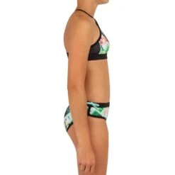 HAUT DE MAILLOT DE BAIN SURF FILLE BRASSIERE VERT BAHA 900 -Aventure Aquatique Soldes haut de maillot de bain surf fille brassiere vert baha 900 4