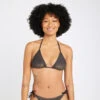 Haut De Maillot De Bain Triangle Femme - Mae Noir Pailleté -Aventure Aquatique Soldes haut de maillot de bain triangle femme mae noir paillete