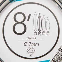 Leash Surf 8' (240 Cm) Diamètre 7 Mm Noir -Aventure Aquatique Soldes leash surf 8 240 cm diametre 7 mm noir 5