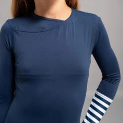 Maillot 1 Pièce Manches Longues Fille MAYA Bleu Marine -Aventure Aquatique Soldes maillot 1 piece manches longues fille maya bleu marine 1