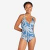 Maillot De Bain 1 Pièce Femme - Bea Palmer Bleu -Aventure Aquatique Soldes maillot de bain 1 piece femme bea palmer bleu