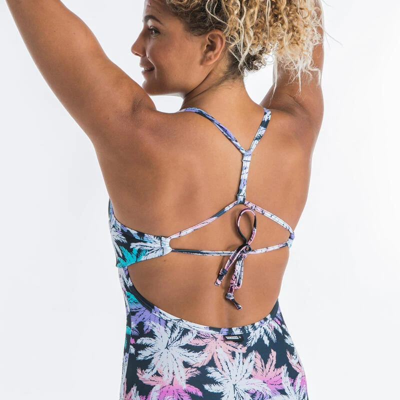 Maillot De Bain De Surf 1 Pièce Femme Avec Double Réglage Dos BEA PALMDARK BLANC 7 Maillot De Bain De Surf 1 Pièce Femme Avec Double Réglage Dos BEA PALMDARK BLANC – Image 5