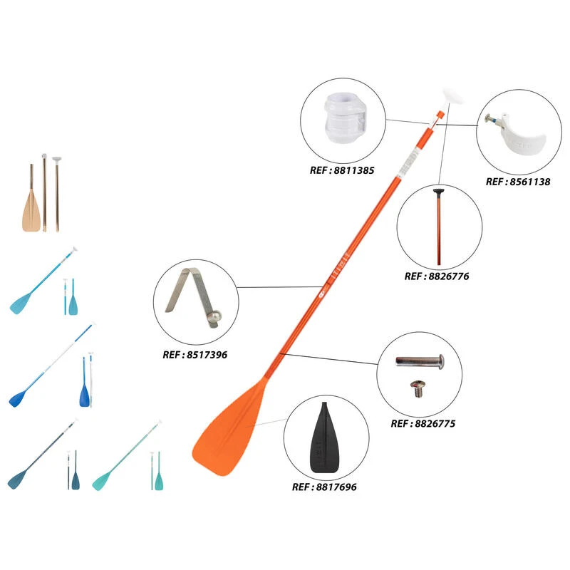 Pagaie Stand Up Paddle Démontable Et Réglable En 3 Parties (170-220cm Orange) 7 Pagaie Stand Up Paddle Démontable Et Réglable En 3 Parties (170-220cm Orange) – Image 5
