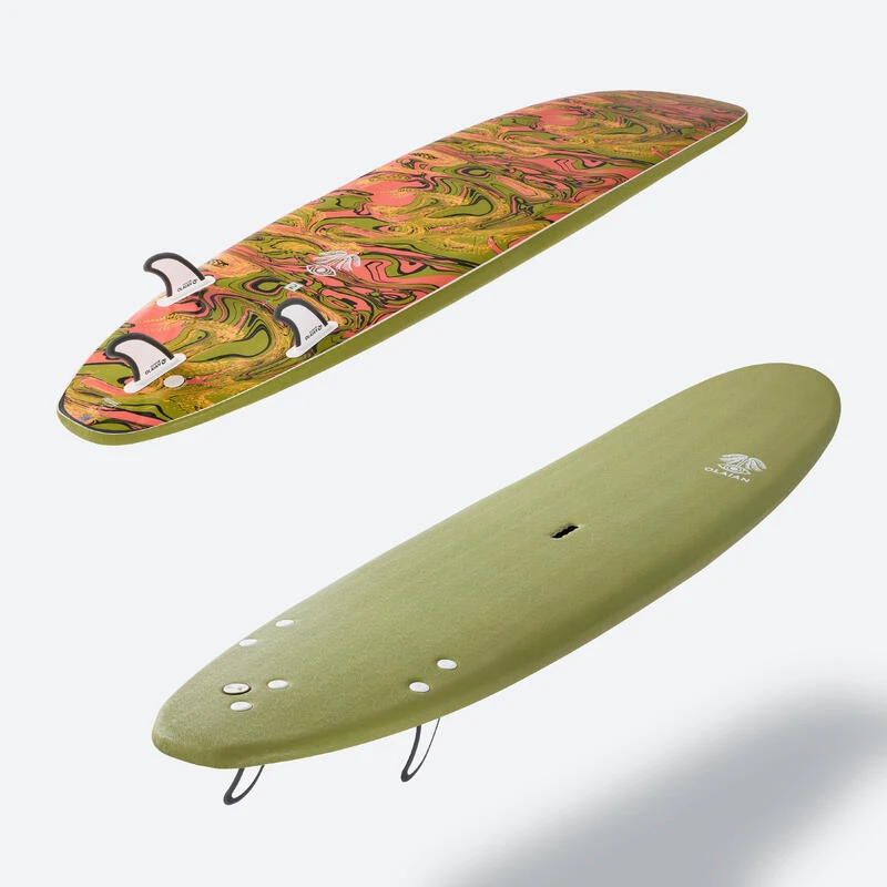 Planche De Surf Mousse 8'6" - 500 Kaki 4 Planche De Surf Mousse 8'6" - 500 Kaki – Image 2