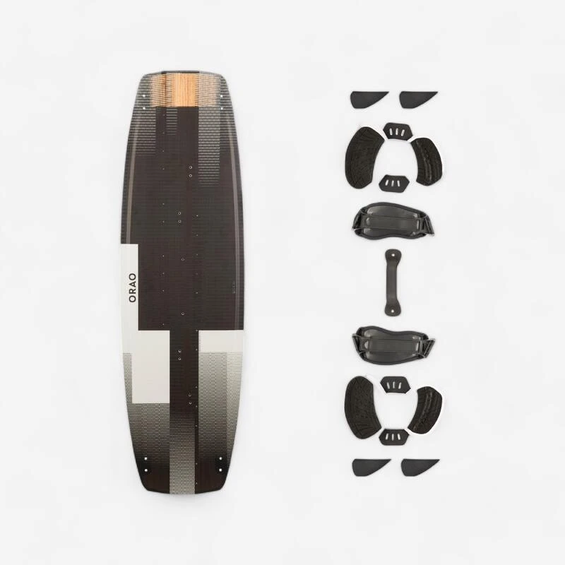 Planche Twintip Carbone De Kitesurf 138 X 41 Cm (pads Et Straps Inclus) - TT500 3 Planche Twintip Carbone De Kitesurf 138 X 41 Cm (pads Et Straps Inclus) - TT500