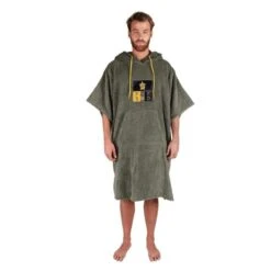 Poncho De Surf Vert | 100% Coton | Taille Unique | Unisexe | Avec Manches