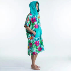 PONCHO SURF 500 ADULTE Print Bora -Aventure Aquatique Soldes poncho surf 500 adulte print bora 8