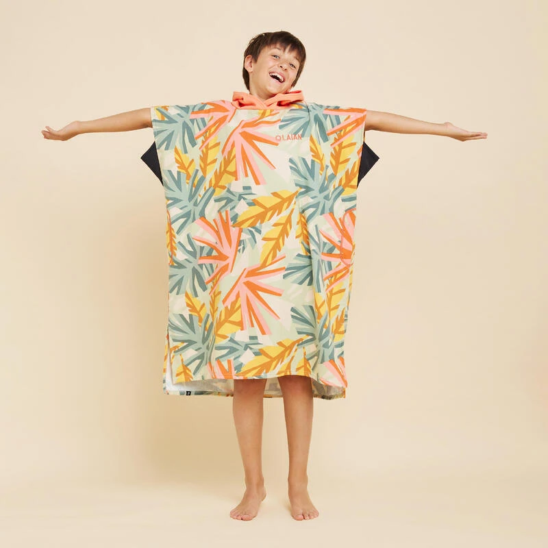 Poncho Surf Enfant 135 à 160 Cm - 550 Jungle 4 Poncho Surf Enfant 135 à 160 Cm - 550 Jungle – Image 2