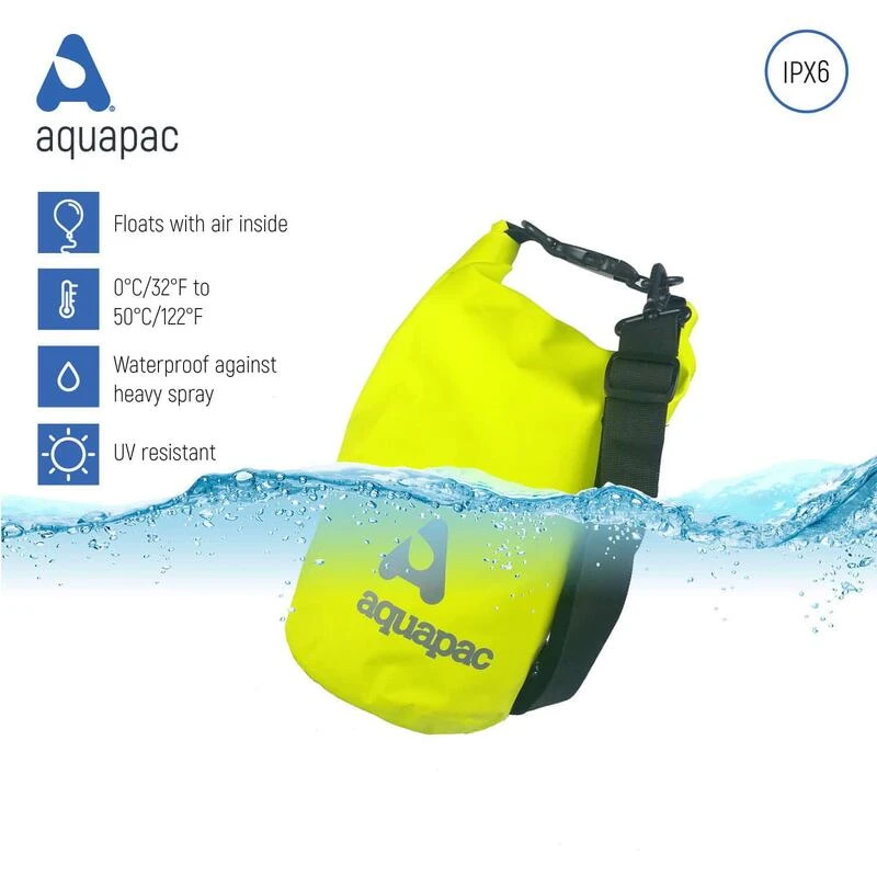 Aquapac Sac étanche 7L Heavyweight Avec Bandoulière Vert Acide 4 Aquapac Sac étanche 7L Heavyweight Avec Bandoulière Vert Acide – Image 2