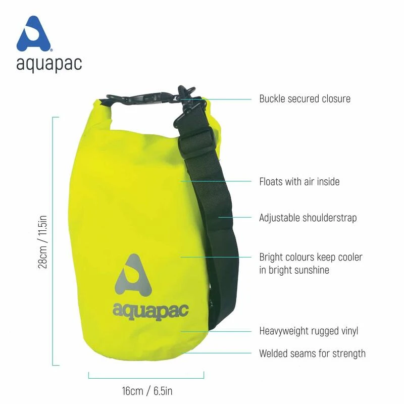 Aquapac Sac étanche 7L Heavyweight Avec Bandoulière Vert Acide 5 Aquapac Sac étanche 7L Heavyweight Avec Bandoulière Vert Acide – Image 3
