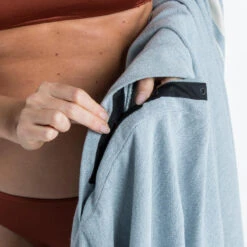 Serviette De Plage Poncho 190 X 190 Cm - Gris Bleu -Aventure Aquatique Soldes serviette de plage poncho 190 x 190 cm gris bleu 9