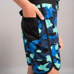 SHORT DE BAIN 500 BLEU CAMO 18 SHORT DE BAIN 500 BLEU CAMO -Aventure Aquatique Soldes short de bain 500 bleu camo 7