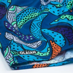 Short De Bain Garçon - 100 Banana Bleu -Aventure Aquatique Soldes short de bain garcon 100 banana bleu 3