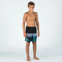 Short De Bain Garçon - 500 Palmsand Noir -Aventure Aquatique Soldes short de bain garcon 500 palmsand noir 5