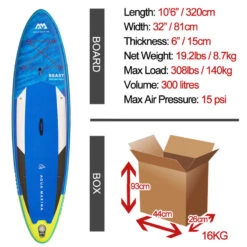 Aqua Marina Stand Up Paddle Gonflable – Beast 10'6" 15cm D'épaisseur Avec Pompe, Pagaie, -Aventure Aquatique Soldes stand up paddle gonflable beast 106 15cm depaisseur avec pompe pagaie 3