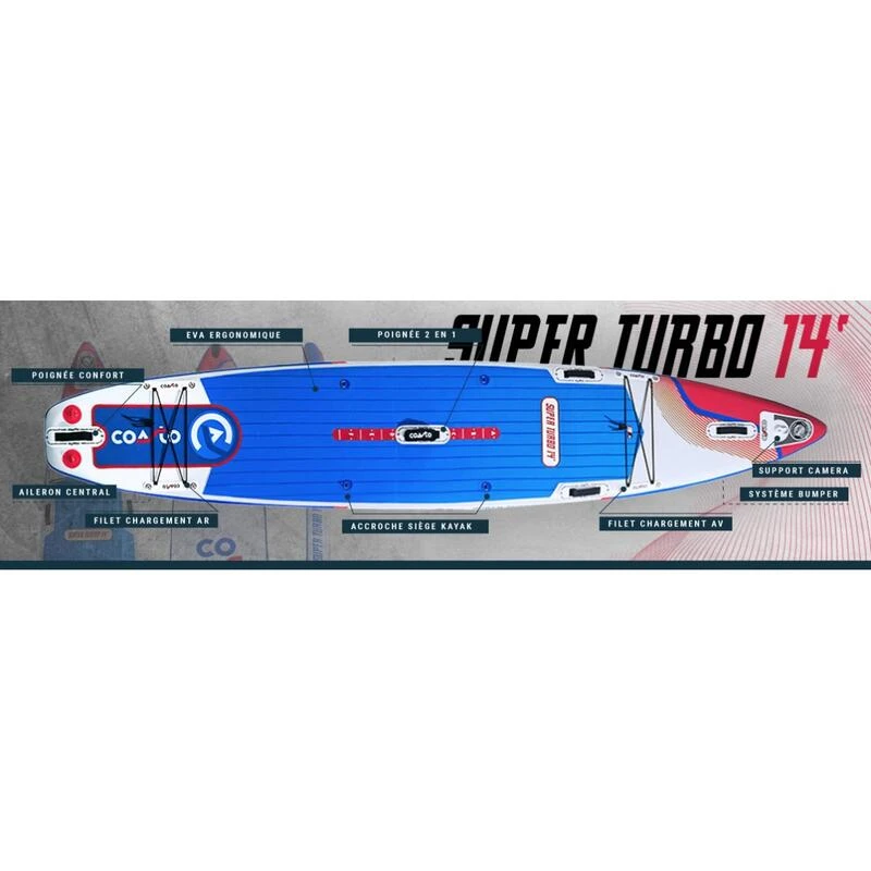 Stand Up Paddle Gonflable Race Super Turbo Dropstitch TTS 427x71x15cm 14'x28x6" 6 Stand Up Paddle Gonflable Race Super Turbo Dropstitch TTS 427x71x15cm 14'x28x6" – Image 4
