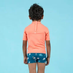 T-shirt Anti UV Bébé Manches Courtes Corail -Aventure Aquatique Soldes t shirt anti uv bebe manches courtes corail 2