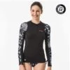 Tee Shirt Anti Uv Surf Top 500 Manches Longues Femme AKARU -Aventure Aquatique Soldes tee shirt anti uv surf top 500 manches longues femme akaru