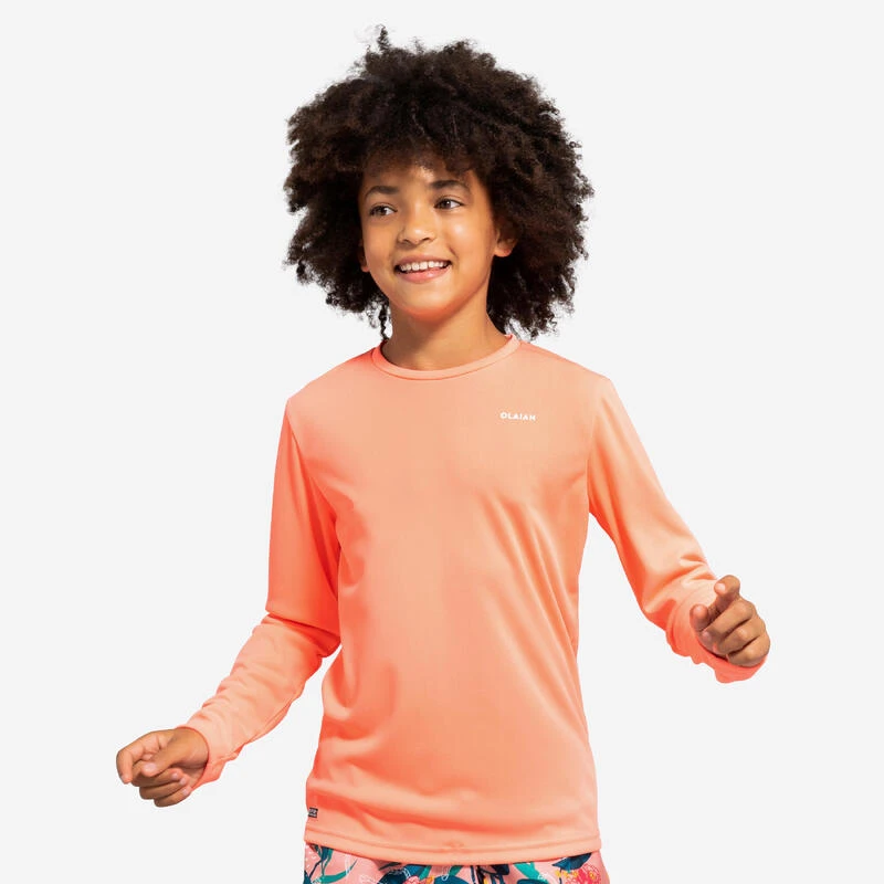 Water Tee Shirt Anti UV Surf Manches Longues Junior Corail 3 Water Tee Shirt Anti UV Surf Manches Longues Junior Corail